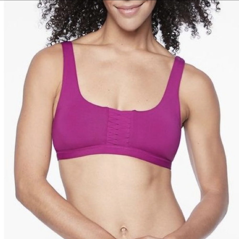 ATHLETA Magenta Adriata Pull Over Bikini Yoga Top